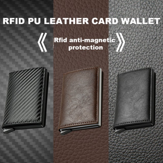 RFID Automatic Pop Up Card Holder Ultra Thin Credit Card Wallet Money