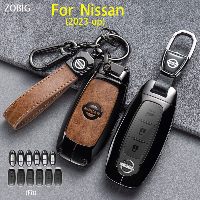 Zobig Zinc Alloy Key Fob Cover For Nissan Car Key Case Shell For