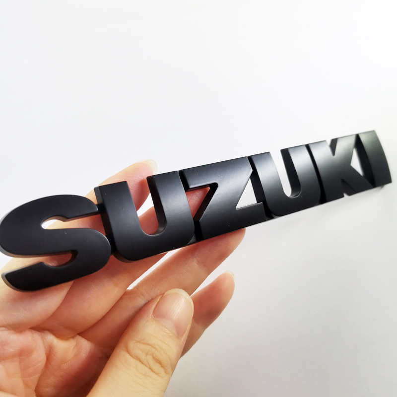 1 X ABS Black SUZUKI Letter Logo Car Auto Rear Trunk Emblem Badge