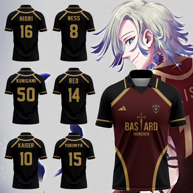 Jersey Futsal Football Motif VL Replika Blue Lock Anime Bastard