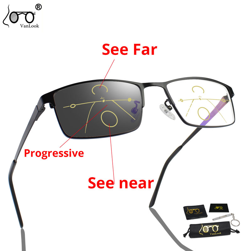 Photochromic Sunglasses Progressive Multifocal Reading Glasses Men S