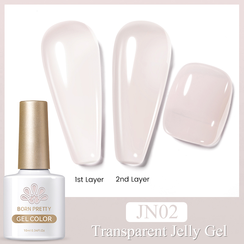 Born Pretty Milky Jelly White Nude Gel Polish Translucent Manicuring Uv