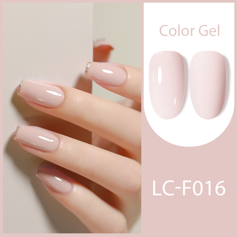 LILYCUTE Nude Milky White Nail Gel Polish Transparent Summer Pink Jelly