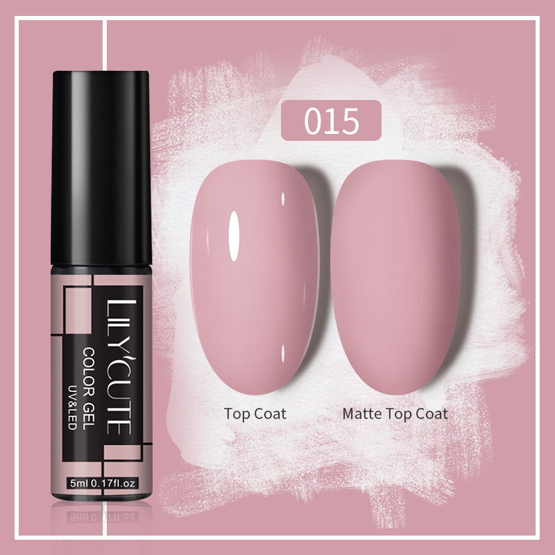LILYCUTE Nude Milky White Nail Gel Polish Transparent Summer Pink Jelly