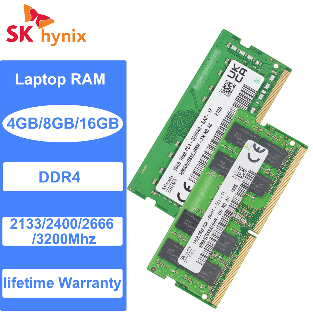 SK Hynix 4GB 8GB 16GB DDR4 2400Mhz 2666Mhz 2133Mhz 3200MHz 1 2V 260Pin