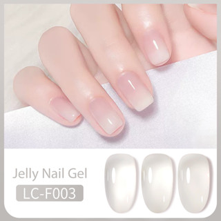 Lilycute Nude Milky White Nail Gel Polish Transparent Summer Pink Jelly