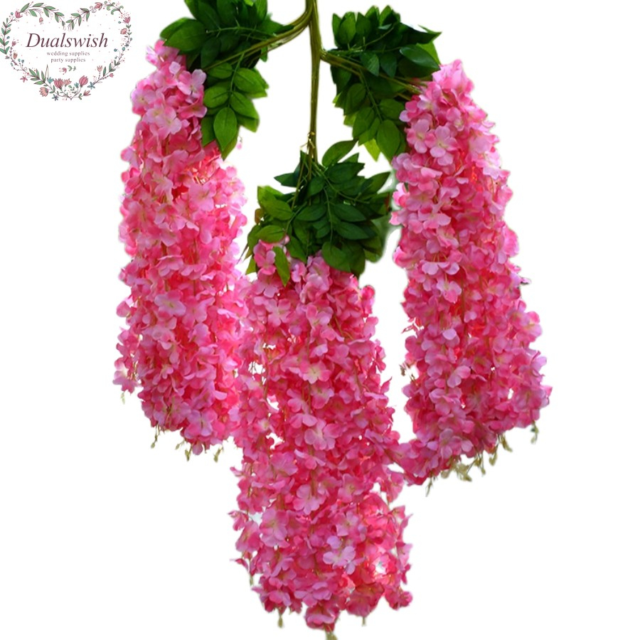 Dualswish Simulated Wisteria Flower Wall Hanging Wedding Decoration