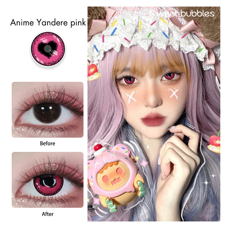 Sweet Bubbles Contact Lens 2pcs Pair Eye Cosmetic Colorful Contact