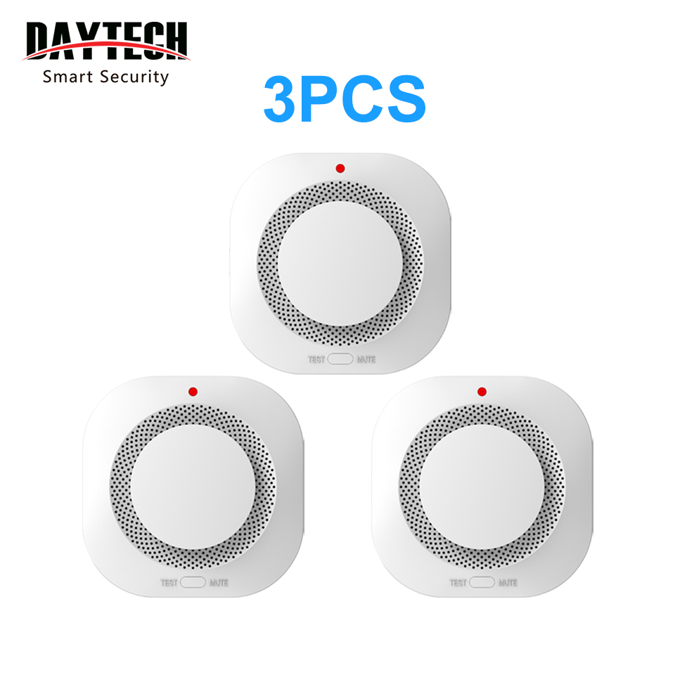 DAYTECH Wireless Smoke Detector Photoelectric Sensitive Sensor Smoke