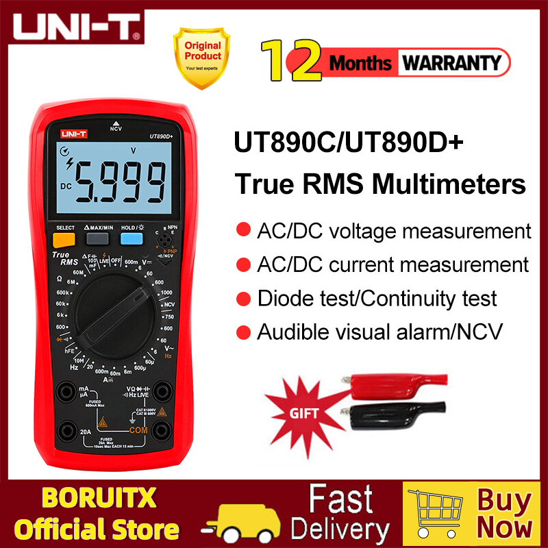 Ready Stockuni T Digital Multimeter Ut C Ut D Ac Dc Voltage