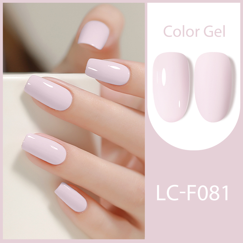 LILYCUTE Dark Brown Gel Nail Polish Pink Nude Jelly Color Nail