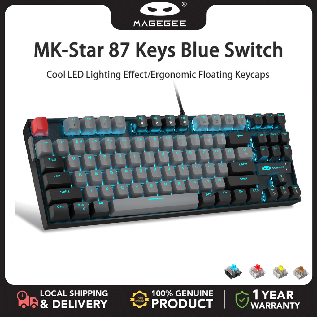 Magegee Mk Star Mechanical Gaming Keyboard Blue Red Switch Keys