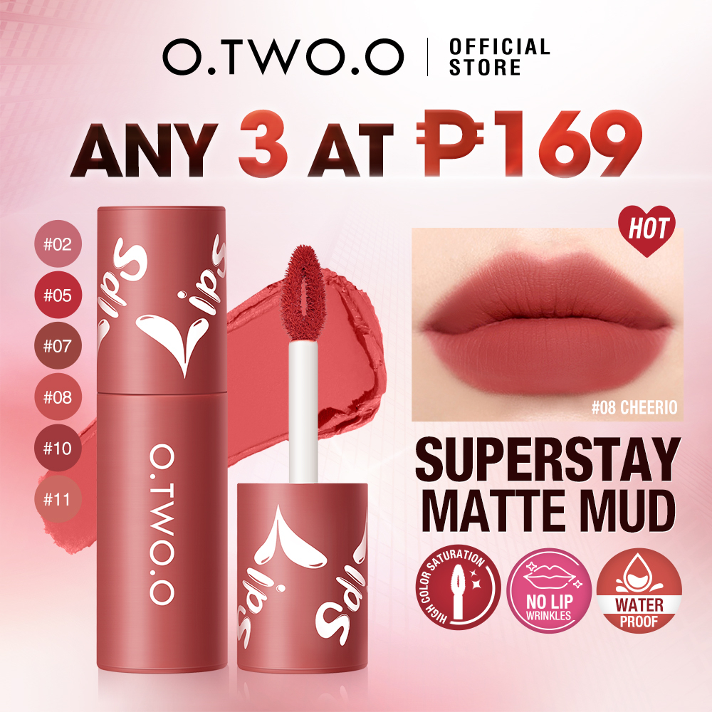 O Two O Velvet Matte Liptint Lip Cheek Mud Dual Use Lip Clay High