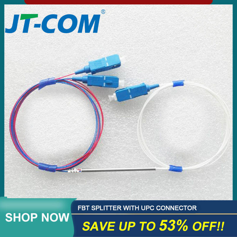 JT 1x2 FBT Splitter Unbalanced Ratio With UPC Connector 1310 1490