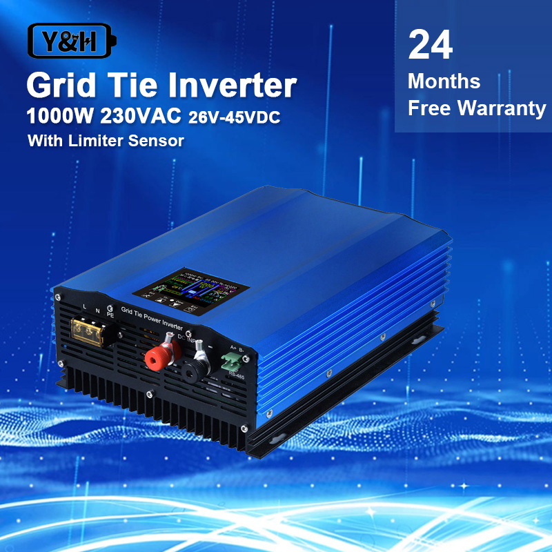 Y H 1000W Grid Tie Inverter Power Limiter LCD Display DC26 45V Solar