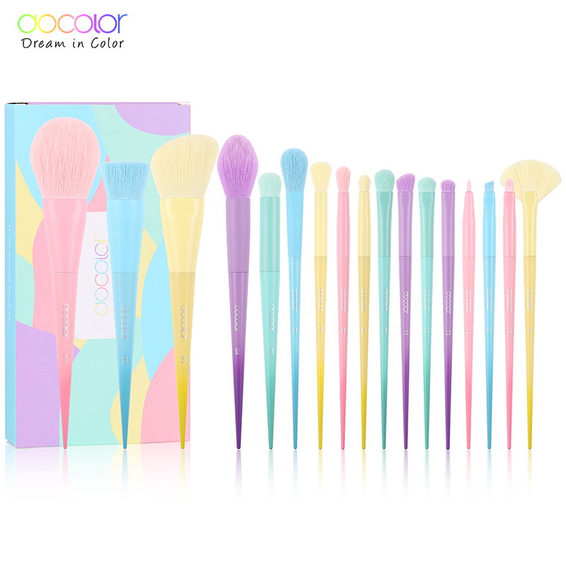 Docolor Dreaming Makeup Brushes Set 17pcs Professional Synthetic Hair