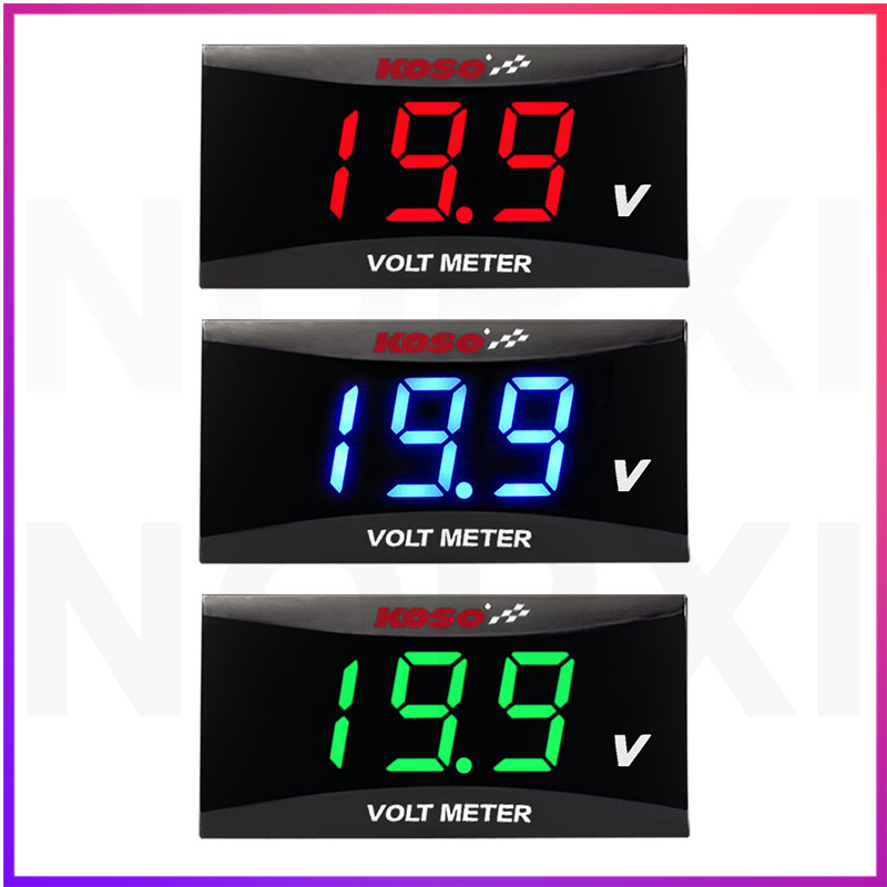 Koso Voltmeter Meter Universal Motorcycle Voltage Gauge Led Digital