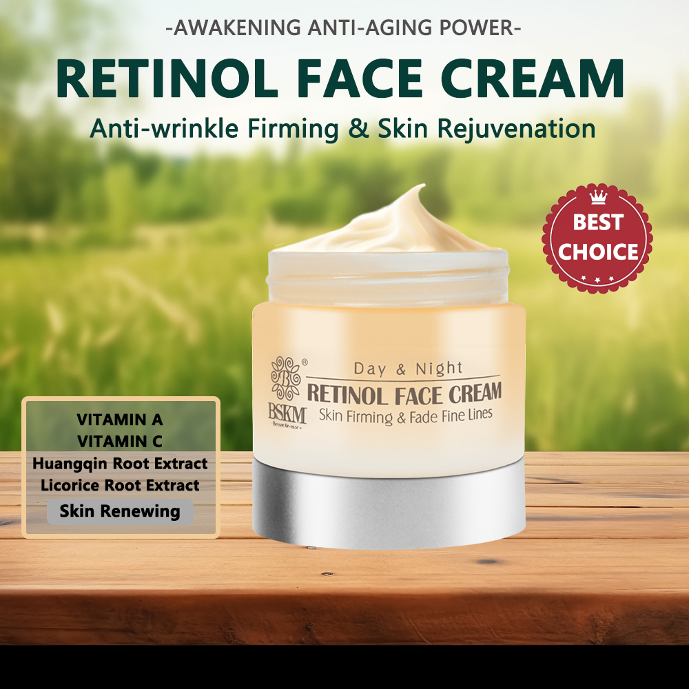 Bskm Retinol Face Cream Anti Aging Moisturizing Fade Fine Lines