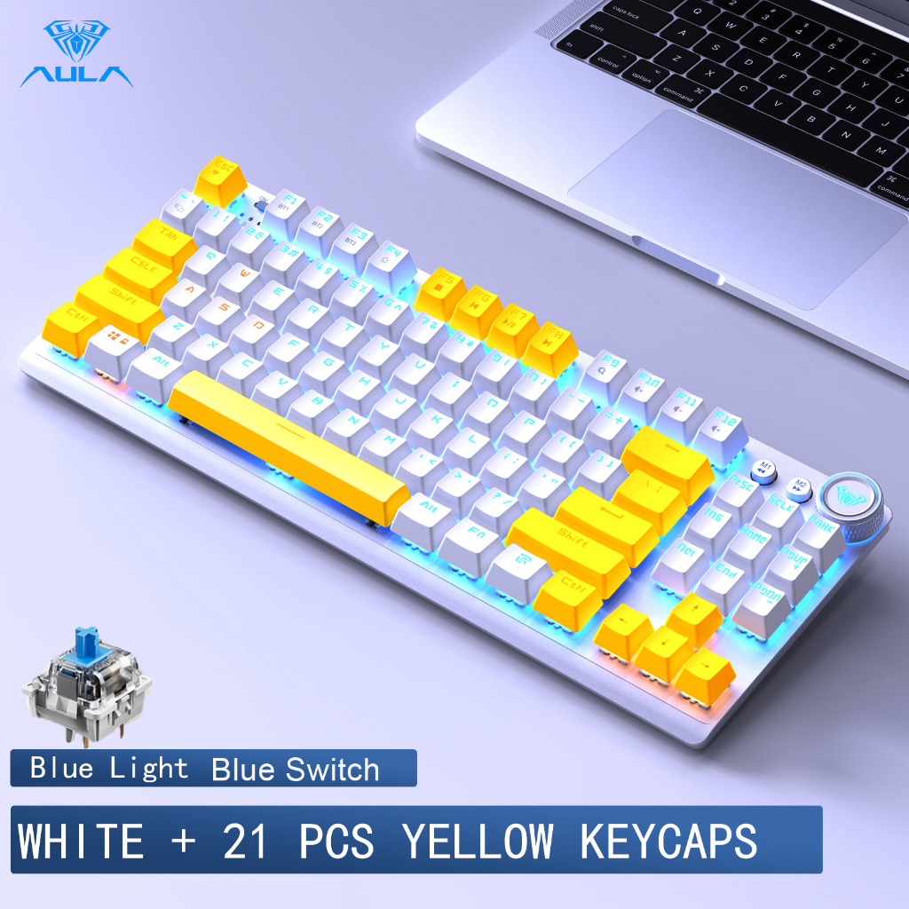 AULA F3001 87 Key Mechanical Keyboard Wireless Keyboard TKL Suitable