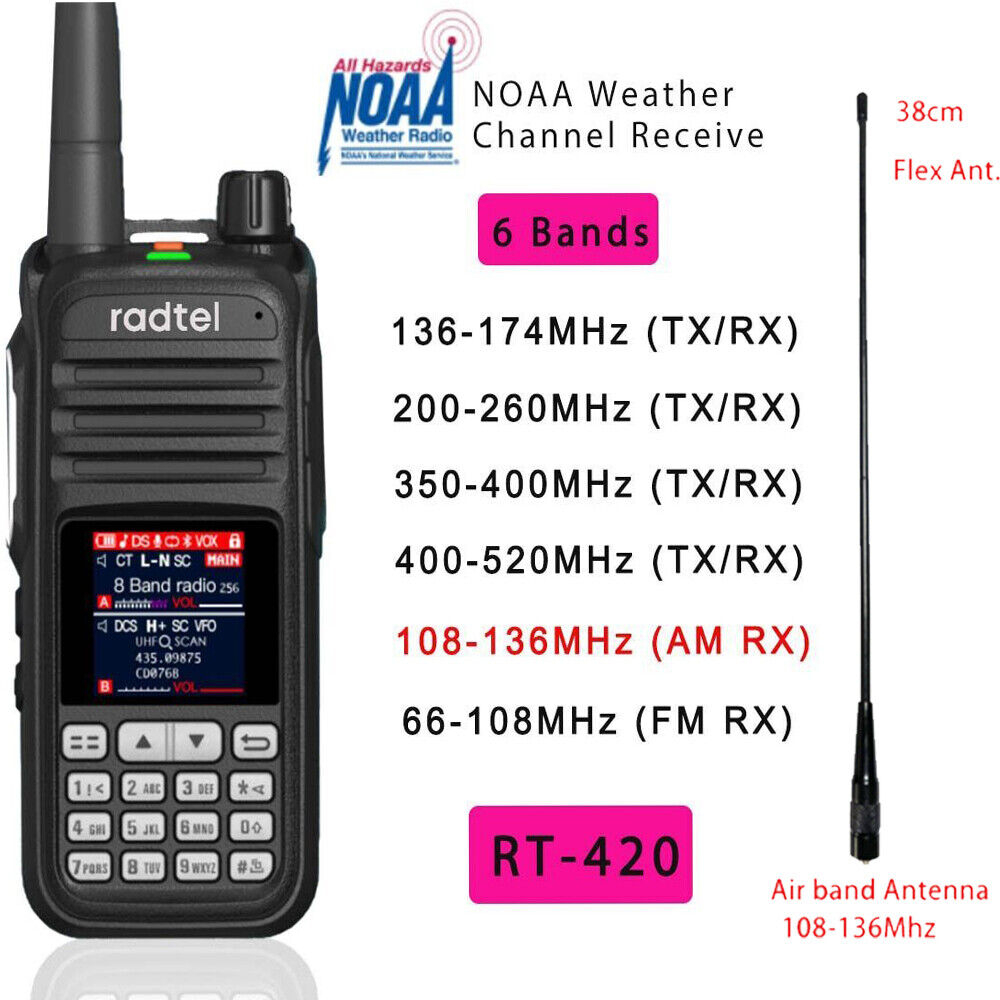 Radtel Rt Band Amateur Radio Two Way Radio Ch Aviation Band