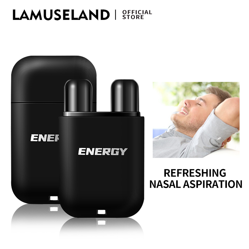 Lamuseland Double Hole Vital Oil Energy Bar Cool Nostril Nasal Inhaler