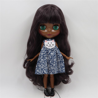 Dbs Blythe Doll Bjd Joint Body Doll Super Black Skin Nude Doll