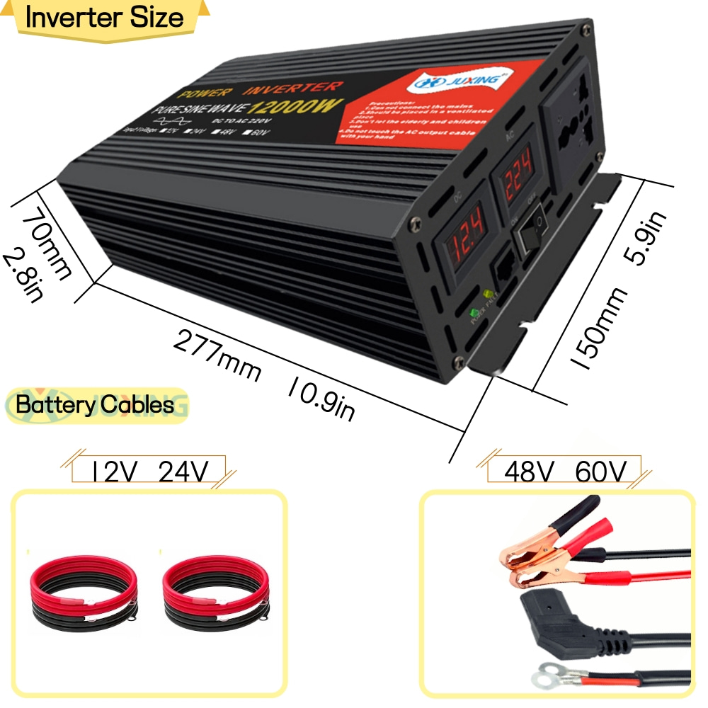 JUXING Pure Sine Wave Power Inverter 3000W 4000W 6000W 8000W 10000W