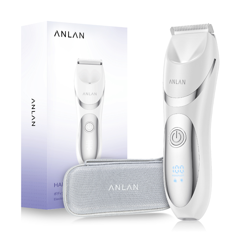 ANLAN IPX7 ProofWater Body Hair Removal Device Bikini Trimmer Electric