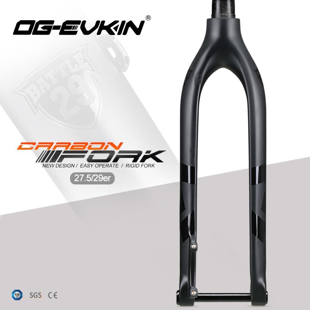 OG EVKIN Full Carbon Fiber Bike Front Fork 29er 27 5er Thru Axle