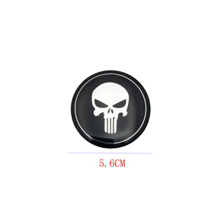 Pcs Sets Mm D Car Styling Skull Punisher Emblem Badge Wheel Center