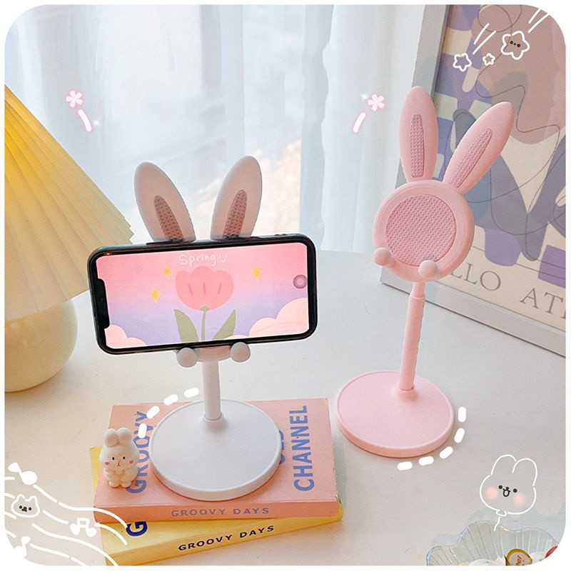 Cartoon Rabbit Ear Mobile Phone Bracket Desktop Lazy Bracket Height