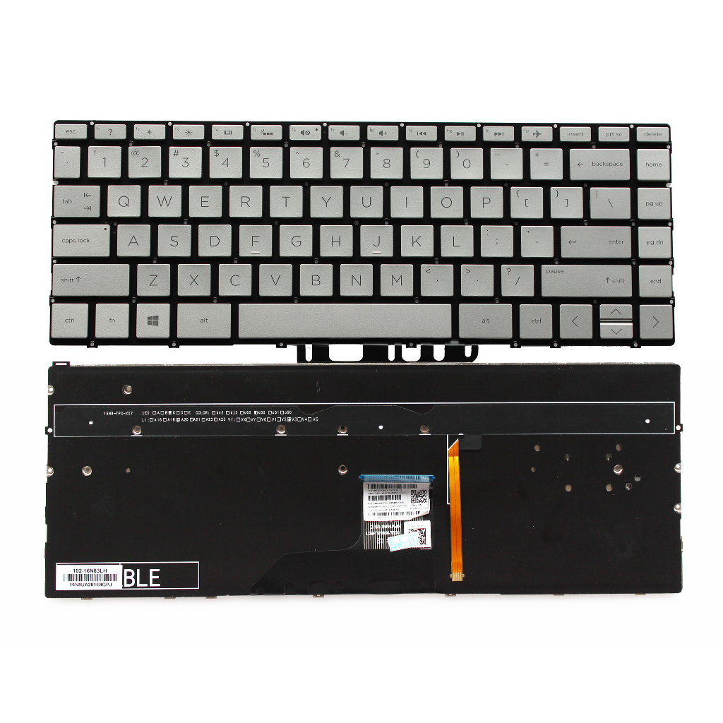 New Silver Us Layout Backlit Keyboard With Backlight For Hp Spectre