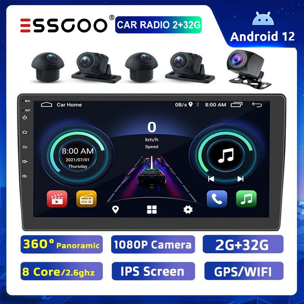 Essgoo Android Auto Carplay Camera Ahd Backup Camera Din Inch