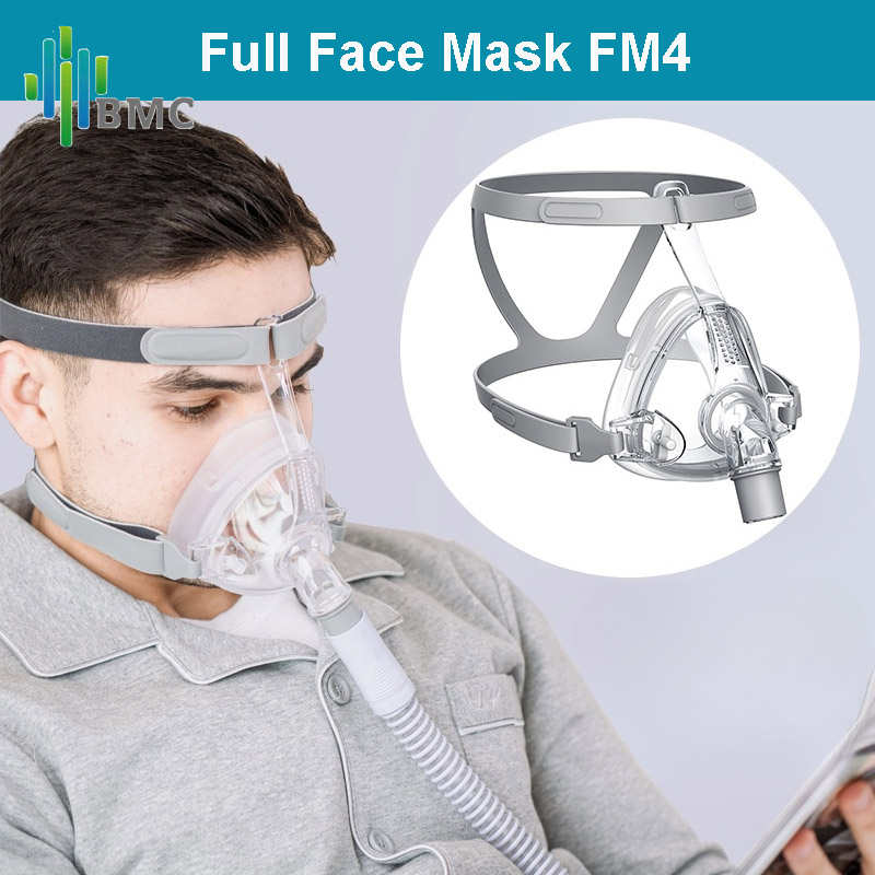 Bmc F Full Face Cpap Mask W Adjustable Caps For Medical Ventilator