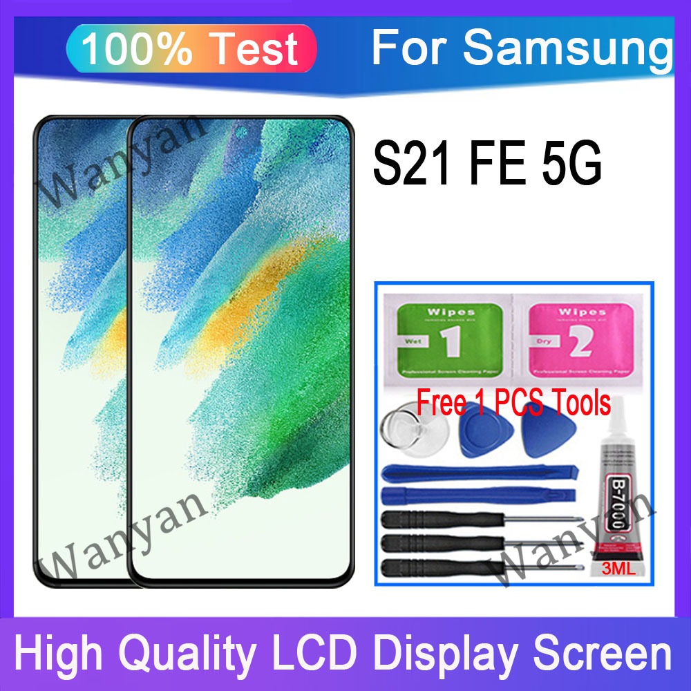 Original AMOLED Samsung Galaxy S21 FE 5G LCD Touch Screen With Frame