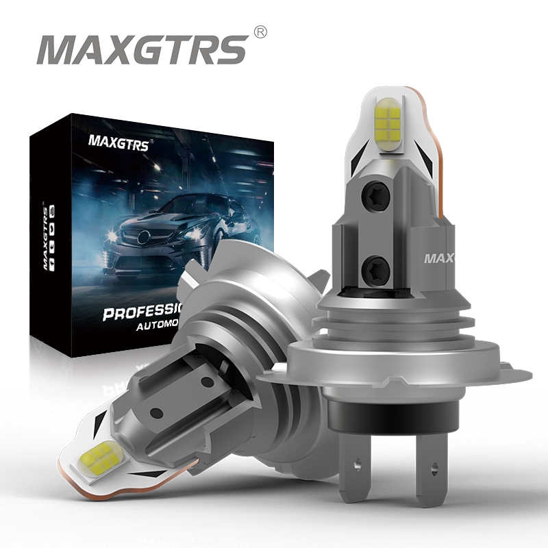 MAXGTRS 2x New H7 Led Wireless Fanless Mini Design Size For Car