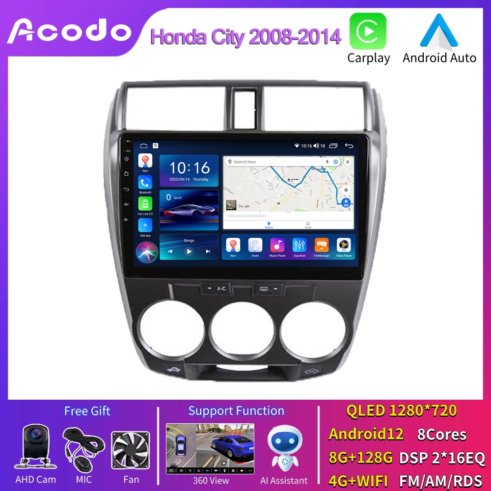 Acodo Android Car Stereo For Honda City G Support Carplay