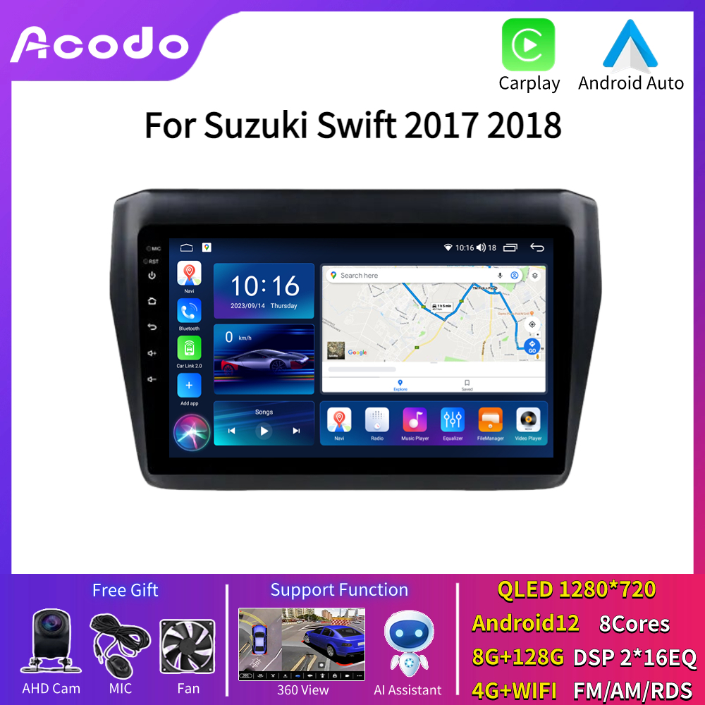 Acodo For Suzuki Swift 2017 2018 Android 12 Car Stereo Support Carplay