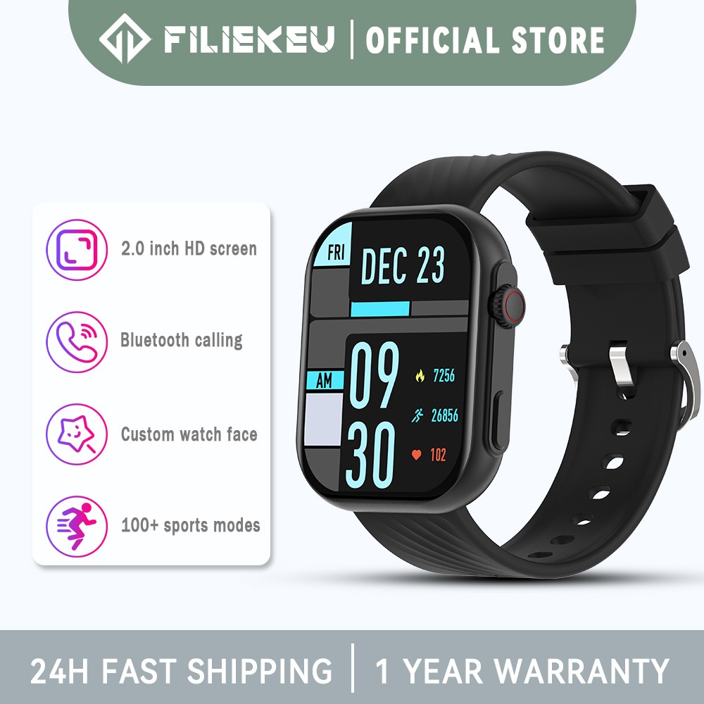 FILIEKEU Ultra Smart Watch For Men 2 0 Inch HD Touch Screen Health Aide