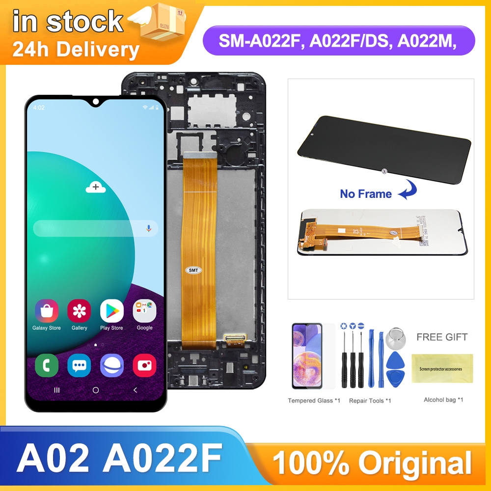 Original Samsung Galaxy A02 LCD Display Touch Screen With Frame For