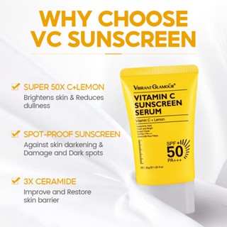 VIBRANT GLAMOUR Vitamin C Sunscreen Serum SPF 50 PA UVA UVB