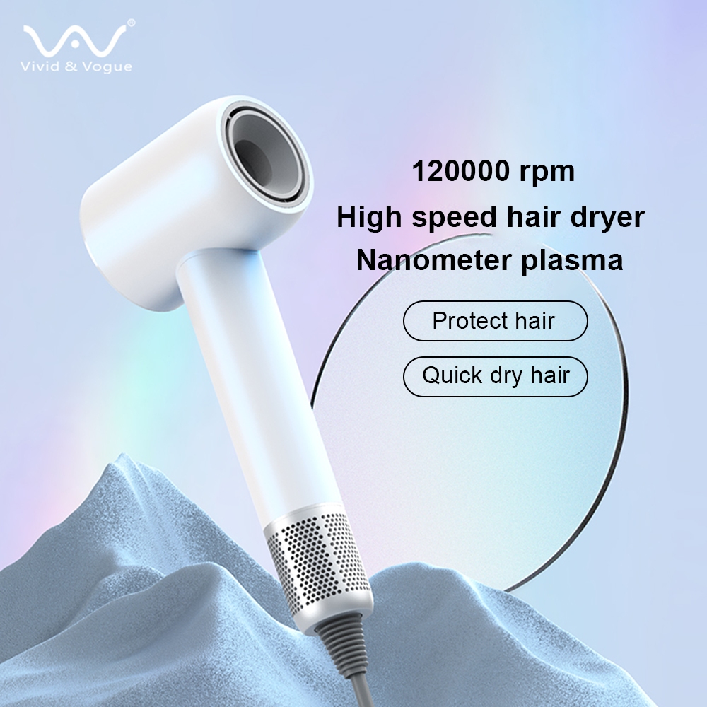 Vivid Vogue Hair Dryer High Speed 200 Million Plasma Protect Hair