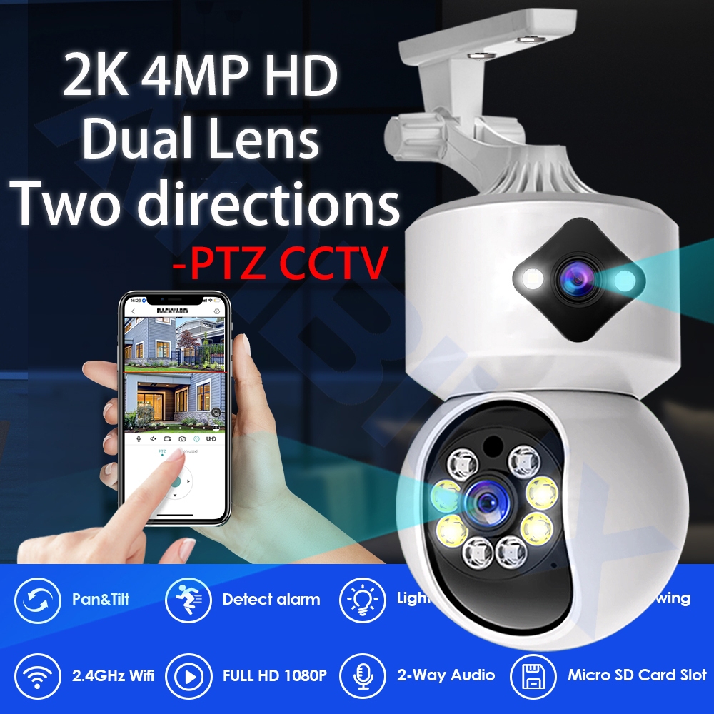 Anbiux Dual Lens Cctv Hd Camera Mp K Home Panoramic Ptz Night