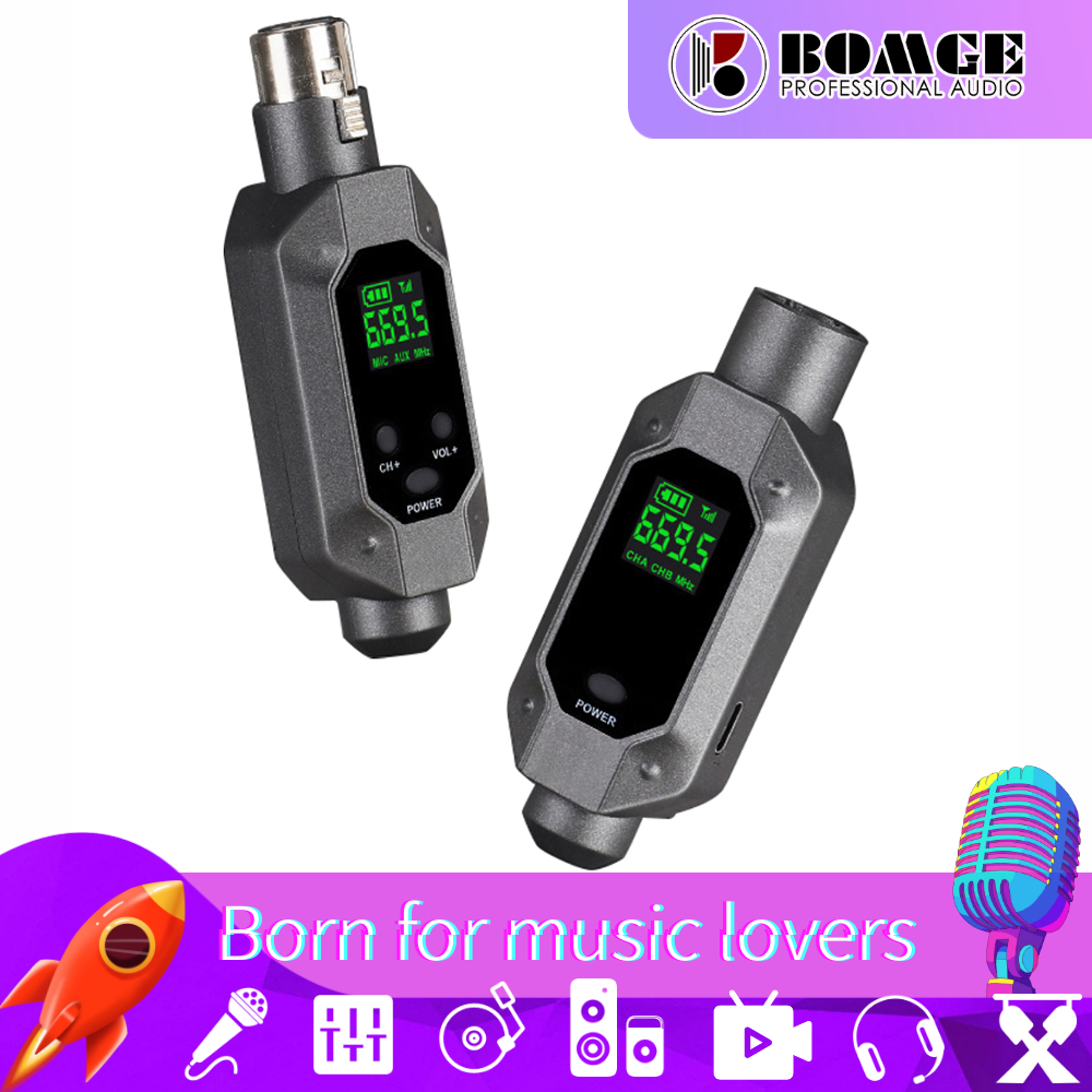 BOMGE UHF Wireless XLR Transmitter And Receiver Wireless Guitar