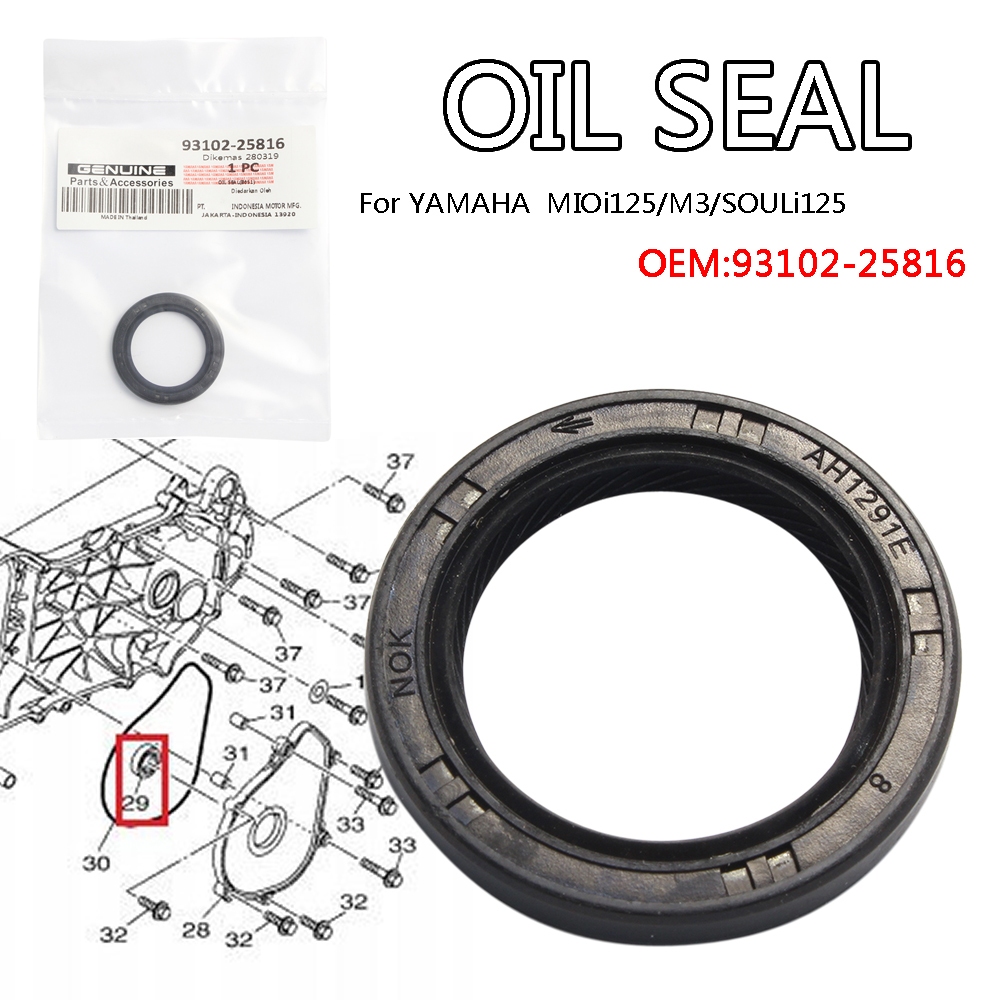 Kenada Racing Oil Seal Pulley Side 93102 25816 For YAMAHA MIOi125 M3