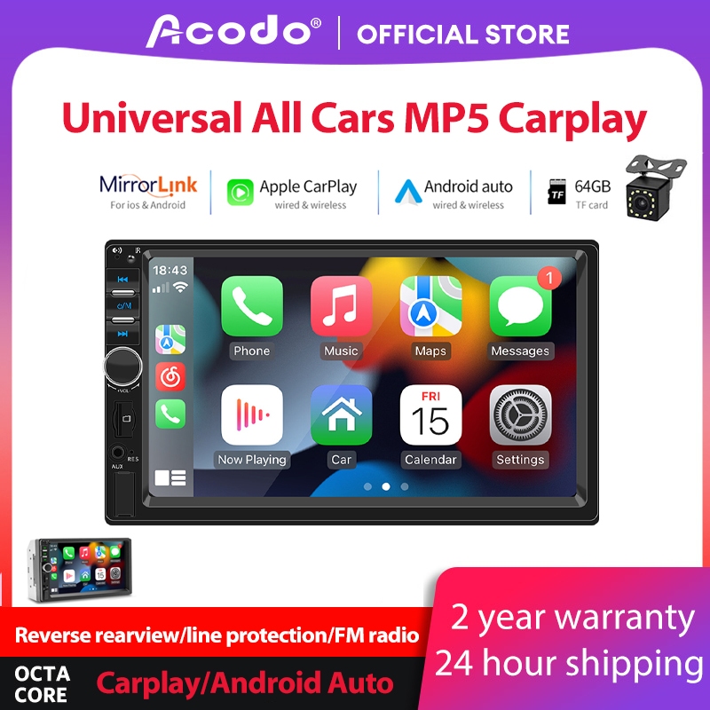 Acodo Car Stereo Car Mp Player Hd Reverse Image Bluetooth Car