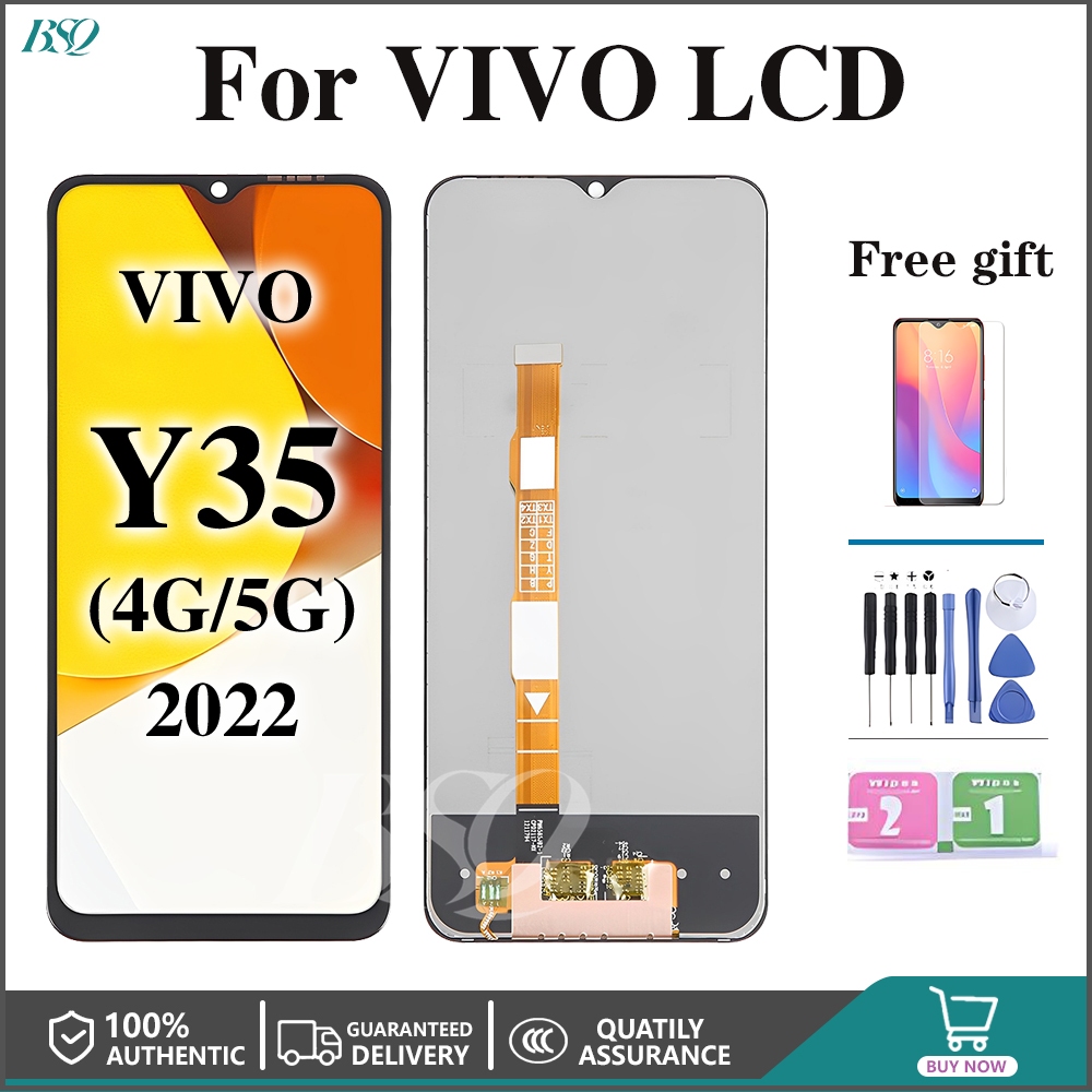 For Vivo Y35 4G 5G 2022 LCD Digital Touch Screen Display Assembly For