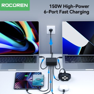 Rocoren W Ports Gan Type C Usb Fast Charger Pd Quick Charge