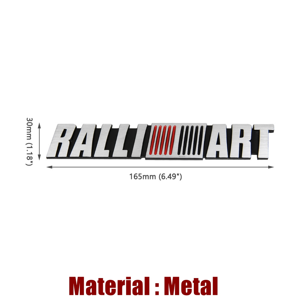 3D Emblem Front Rear Sticker RALLIART MIVEC Badge Decal Stickers For