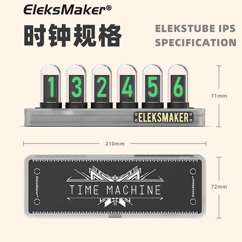 Eleksmaker Elekstube Ips Glow Nixie Tube Clock Desktop Decoration Rgb